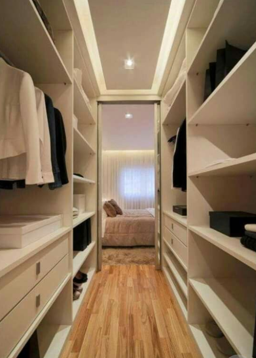 П-образная гардеробная комната в спальню Севастополь