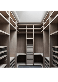 П-образная гардеробная комната в классическом стиле Севастополь