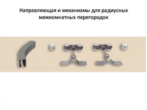 Направляющая и механизмы верхний подвес для радиусных межкомнатных перегородок Севастополь